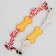 Double cable toy with a bone, up to 30 cm, up to 85 g, mix of flowers
