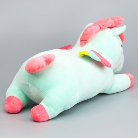 Skill of a soft toy "unicorn" with a blanket, 50 cm, blue color-4