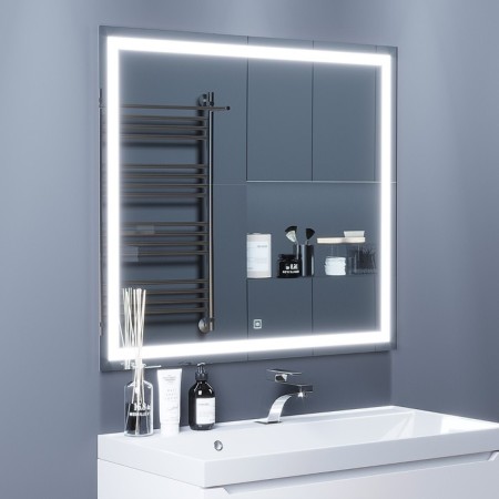 Mirror Uperwood Tanos, 90x80 cm, LED backlight, sensory switch, anti -recovery-1