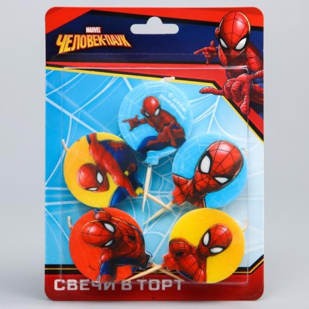 Candle in the cake set, Spider-Man. 5 pcs.-4