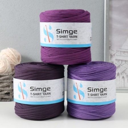 Knitted yarn secondary 90% cotton, 10% p/e, 100m/450 ± 50 g (lilac) mix