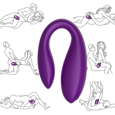 Vibrator for steam oats, flexible, silicone, remote control, purple-15