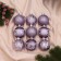 Set of balls plastic D-6 cm, 9 pcs "Isabelle" Patterns, lilac