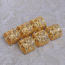 A set of rings for napkins, 6 pcs, with crystals