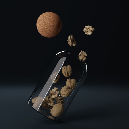 Glass Bank for bulk products with a cork cover "Eco", 800 ml, 9 × 18 cm-1