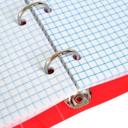 A notebook on rings A5 80 sheets in Calligrata Calges Red, plastic cover, OFSET MIX OFSET (2 colors)-6