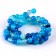 Beads made of natural stone "Blue Agat" set 58 pcs., Size 1 pc. - 6 mm