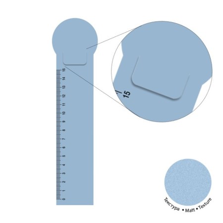 A set of 4 plastic bookmarks Erichkrause "Matt Manga", a 15cm scale, in a package, mix-2