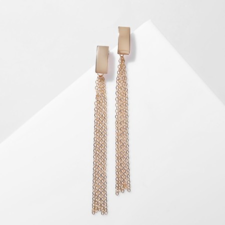 Earrings hanging "style" chains, color gold