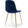 Stol on a metal frame DABL Metal/velor, gold/blue 45x51x86 cm