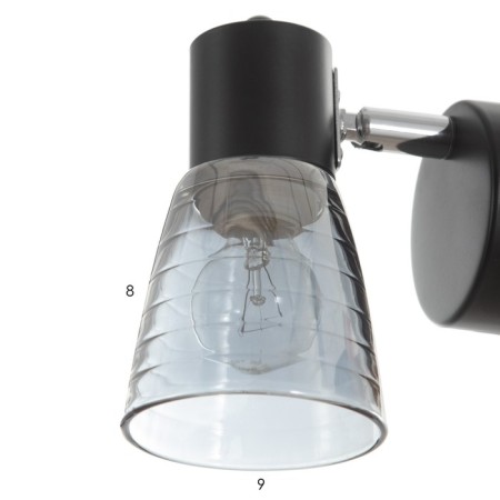 Bra "Rondor" E27 40W Black 9x15x14 cm-5