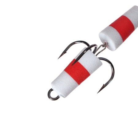 Bait jig flag No. 11, 9 cm, white, red-1