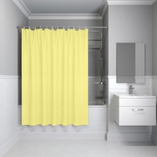 Curtain for the bathroom IDDIS P06PE18I11, PE, 200x180 cm, yellow