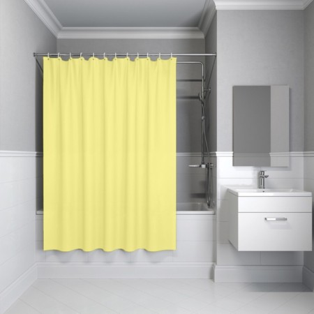 Curtain for the bathroom IDDIS P06PE18I11, PE, 200x180 cm, yellow