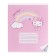 Notebook 12 sheets in the Hello Kitty+Kuromi line, cardboard cover, additional PVC cover, block 60 g/m2, mix