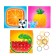 District “Fruits” geobard with interchangeable pictures and rubber bands, according to the Montessori method, tablet color mix