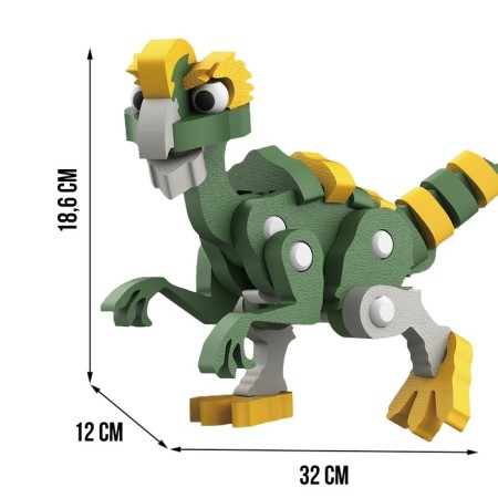 Design "Oviraptor", soft, EVA material, 57 parts-1