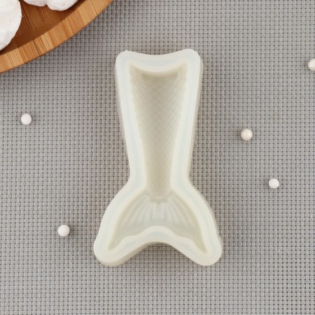 Mold Dolyana "Tail of the Mermaid", silicone, 9.5 × 5.5 × 2 cm, white color-7