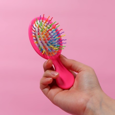 Comb - mini massage, 5.5 × 14 cm, pink color-3
