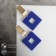 Earrings Assorted Azelia Square, blue color in gold
