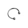 The erection ring on the penis Toyfa Metal, the color is silver, d = 3.5 cm