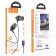 Hoco M90 headphones, wired, vacuum, Type-C, 1.2 m, black