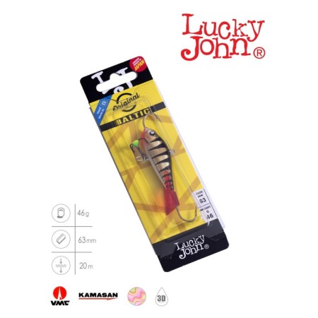 Balancir Lucky John Baltic 6 + tee, 6 cm, color 11hrt blister-5