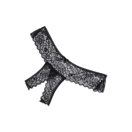 Panties Eromantica, Juno, with access, black color, size 42-44-4