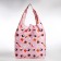 Folding bag on the button, pink color