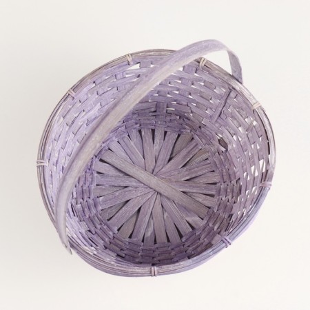 Wicker basket, 26x12/30 cm, bamboo, lilac, pink, mix-4