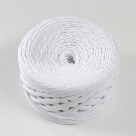 Knitted yarn, width 7-9 mm, 100m/295 g ± 10% (00 - white)-1
