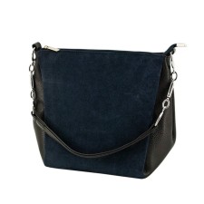 Women's bag (B2804-03140) Artificial leather + suede, blue, 1x210x19 cm