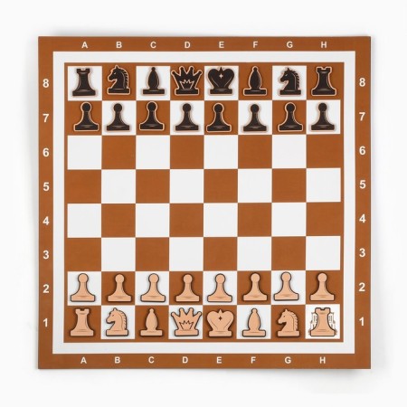 Demonstration chess 60 x 60 cm "Game time" on a magnetic board, 32 pcs, brown-1