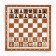 Demonstration chess 60 x 60 cm "Game time" on a magnetic board, 32 pcs, brown