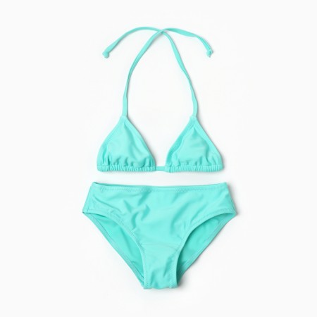 Separate swimsuit for girls, turquoise color, height 110-116 cm