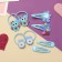 Hair set "Vanilla" (4 elastic bands, 4 invisibility) princesses, blue
