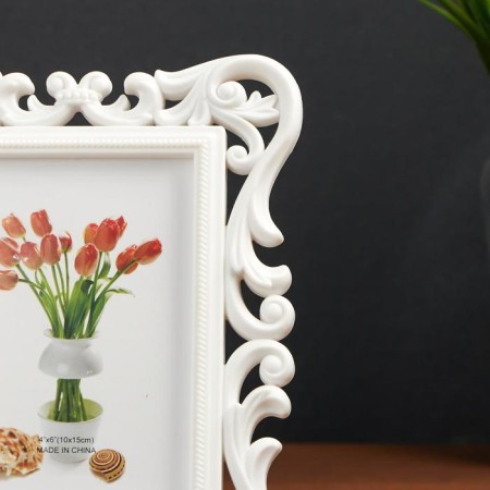 Photo frame plastic 10x15 cm "curls" white 22.5x17 cm-3