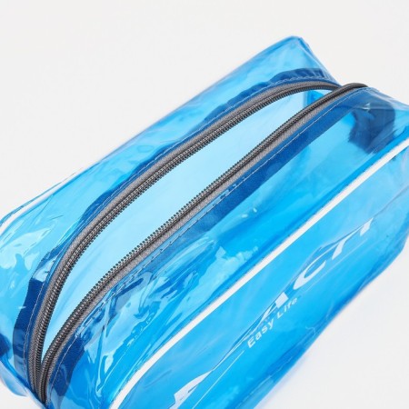 Cosmetic bag with lightning, blue color-2