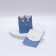 Manicure set, 5 objects, in case, blue/white color