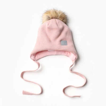 Hat for girls, powder color, size 46-50