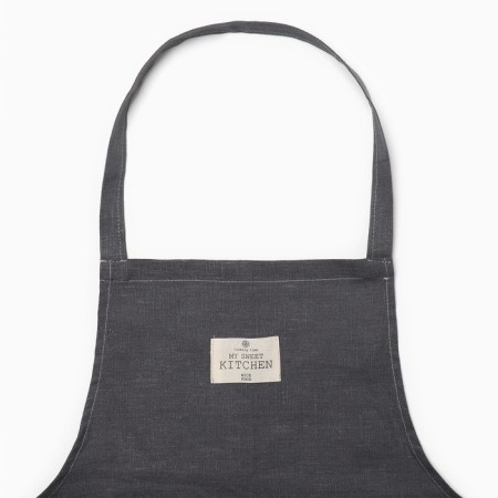 Apron Ethel Eco Grey, 60x70cm, 100% flax, 245 g/m2-4