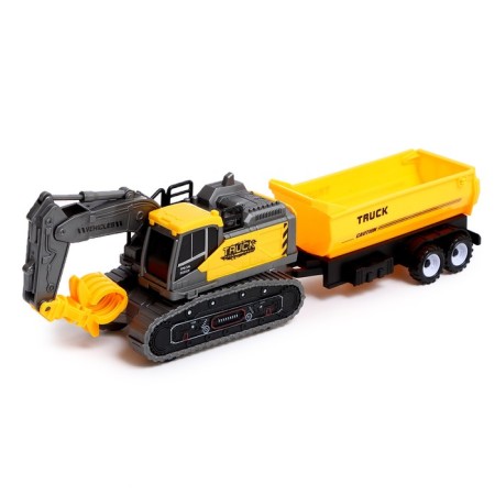 Excavator inertial "construction", with a trailer, mix-4