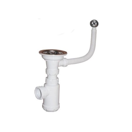 Siphon for washing Grand P12821, 3 1/2 ", with round overflation and screw