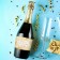 A sticker for a bottle for a wedding "Wedding champagne", long and happily, 12 × 8 cm