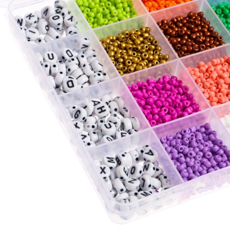 Set for creativity "Create your decoration", beads, letters, 24 types-9