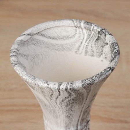 VAZA Ceramics Table "Brigham" waist, 22x1 cm, white-gray-1