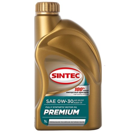 Motor oil Sintec 0/30 API SP/CF, Acea C3, premium, synthetic, 1 liter