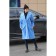 Female coat, size 46, blue color