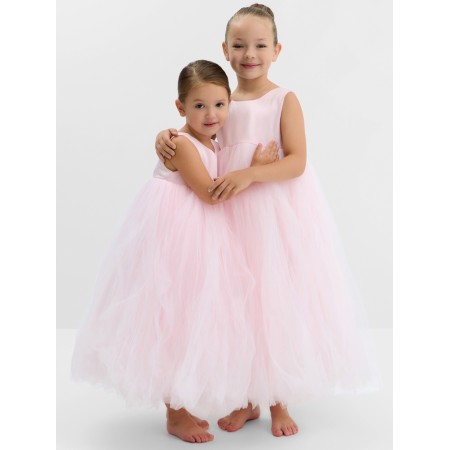 Baby elegant dress KAFTAN Growth 110, dusty pink-12