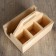 Combo stand made of pine, with a handle and 4 compartments, 21 × 15 × 8.5 cm
